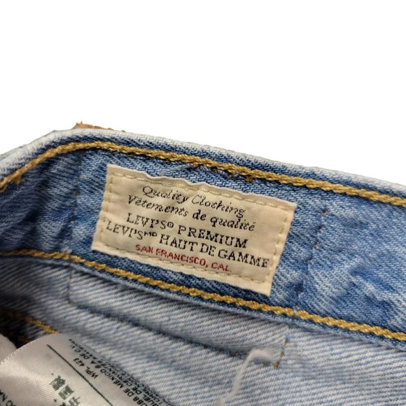 Levi's Women 501  Distressed Jeans Size 27 High Rise Button Fly Red Tab - Picture 9 of 11